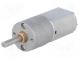 Motor  DC  mit Übersetzer  POLOLU 20D  6VDC  3,2A  Achse  D Schnitt