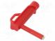 Magnetischer Aufsatz  4A  rot  Größe der Buchse  4mm  90°-Winkel