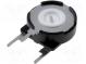 Potentiometer  für den Einbau  1-Drehung, stehend  100Ω  150mW