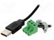 Adapter  Aus  Steckverbinder 3pin  Eing,  USB A-Stecker  1,8m