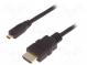 Cable  HDMI 1.4  HDMI plug,micro HDMI plug  3m  black
