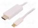 Adapter  USB 3.1  HDMI Stecker, USB C-Stecker  1m  Farbe  weiss