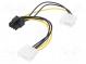 Kabel  Versorgung  Molex männlich x2,PCI-E 8pin weiblich  0,15m