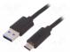 Kabel  USB 3.0,USB 3.1  USB A-Stecker, USB C-Stecker  1,2m