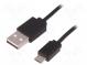 Kabel  USB 2.0  USB A-Stecker, Micro-USB-B-Stecker  1m  schwarz