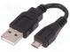 Kabel  USB 2.0  USB A-Stecker, Micro-USB-B-Stecker  100mm