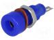 Buchse  4mm Bananen  10A  60VDC  blau  vernickelt  isoliert