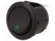 ROCKER  SPST  Pos  2  OFF-ON  20A/14VDC  grün  50mΩ  Korpus  schwarz