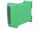 Gehäuse  für DIN-Schiene  Y 101mm  X 45mm  Z 120mm  ABS + PC  grün