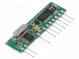 Modul  RF  AM-Empfänger  ASK,OOK  433,92MHz  -108dBm  4,5÷5,5VDC