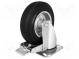 Transportrad  Ø  125mm  W  37,5mm  H  156mm  Drehrad mit Sperre