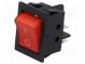 ROCKER  DPST  Pos  2  OFF-ON  15A/250VAC  rot  Neonleuchte  35mΩ