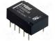 Relais  elektromagnetisch  DPDT  0,5A/125VAC  2A/30VDC  PCB  IP64