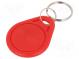 RFID Schlüsselanhänger  rot  100÷150kHz  Mat  Kunststoff  64bit