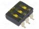 Schalter  DIP-SWITCH  OFF-ON  0,025A/24VDC  Pos  2  -40÷85°C  SMD