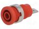 Buchse  4mm Bananen  24A  rot  vernickelt  34mm