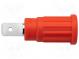 Buchse  4mm Bananen  24A  rot  gepresst  34mm  -25÷80°C  5mΩ  1kV
