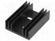 Radiator  geprägt  TO220  schwarz  L 37,5mm  W 29mm  H 11,5mm