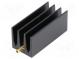 Radiator  geprägt  gerippt  TO220  schwarz  L 35mm  W 16mm  H 16mm