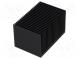 Radiator  geprägt  gerippt  schwarz  L 50mm  W 75mm  H 45mm