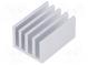 Radiator  geprägt  gerippt  natürlich  L 25mm  W 19mm  H 10mm