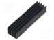 Radiator  geprägt  gerippt  schwarz  L 75mm  W 19mm  H 14mm
