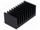 Radiator  geprägt  gerippt  schwarz  L 50mm  W 100mm  H 40mm