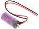 Batterie  Lithium (TLC)  3,6V  2/3AA  Leitungen  Ø14,7x33,5mm