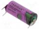Batterie  Lithium (TLC)  3,6V  2/3AA,2/3R6  1500mAh  Ø14,7x33,5mm