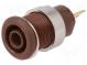Buchse  4mm Bananen  24A  Öffng  Ø12,2mm  braun  vergoldet  1kV