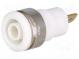 Buchse  4mm Bananen  24A  Öffng  Ø12,2mm  weiss  vergoldet  1kV
