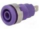 Buchse  4mm Bananen  24A  Öffng  Ø12,2mm  violett  vernickelt  1kV