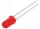 LED  5mm  rot  3,6÷10mcd  40°  10mA  2V  Front  gewölbt  Anz. Ausg  2