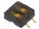 Schalter  DIP-SWITCH  OFF-ON  0,1A/50VDC  Pos  2  -40÷105°C  SMD