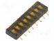 Schalter  DIP-SWITCH  OFF-ON  0,1A/50VDC  Pos  2  -40÷105°C  SMD