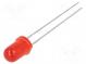 LED  5mm  rot  40mcd  60°  20mA  2÷2,5V  Front  gewölbt  105mW