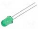 LED  5mm  grün  80mcd  30°  20mA  2,2÷2,6V  Front  gewölbt  105mW