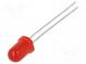 LED  5mm  rot  40mcd  60°  20mA  2÷2,5V  Front  gewölbt  105mW