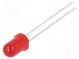 LED  5mm  rot  700mcd  60°  20mA  2÷2,5V  Front  gewölbt  105mW