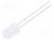 LED  5mm  blau  1900÷3000mcd  16°  20mA  3,3÷4V  Front  gewölbt