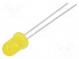 LED  5mm  gelb  30mcd  60°  20mA  2,1÷2,5V  Front  gewölbt  105mW