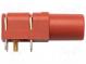 Buchse  4mm Bananen  24A  rot  vergoldet  -25÷80°C  10mΩ  1kV