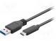 Kabel  USB 3.0,USB 3.1  USB A-Stecker, USB C-Stecker  2m  schwarz