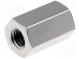 Distanzmuffe mit Gewinde  8mm  Innengew  M3  Messing  Nickel