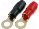 Verbinder  Ring-  M8  35mm2  vergoldet  isoliert  scharz und rot