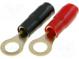 Verbinder  Ring-  M8  22mm2  vergoldet  isoliert  scharz und rot