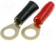 Verbinder  Ring-  M8  16mm2  vergoldet  isoliert  scharz und rot