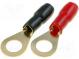 Verbinder  Ring-  M8  10mm2  vergoldet  isoliert  scharz und rot