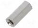 Distanzmuffe mit Gewinde  10mm  Innengew  M2,5  sechskant  Nickel