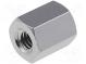 Distanzmuffe mit Gewinde  6mm  Innengew  M2,5  sechskant  Messing